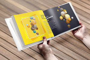 Landscape Hardcover Book Mockup