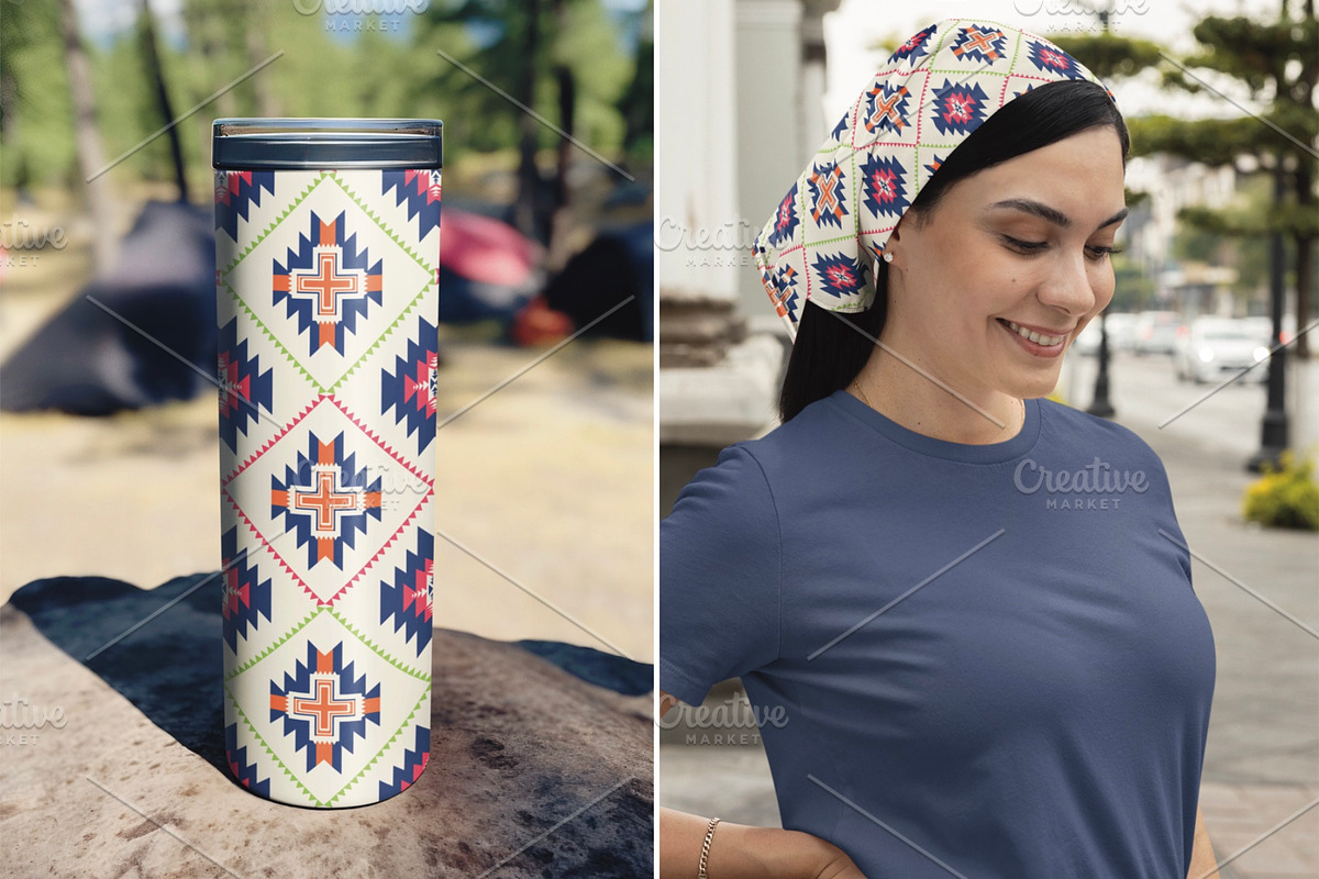 Southwestern Tribal Seamless Pattern, a Pattern Graphic by PPEthnicDecorPattern (Photo 9 of 10)