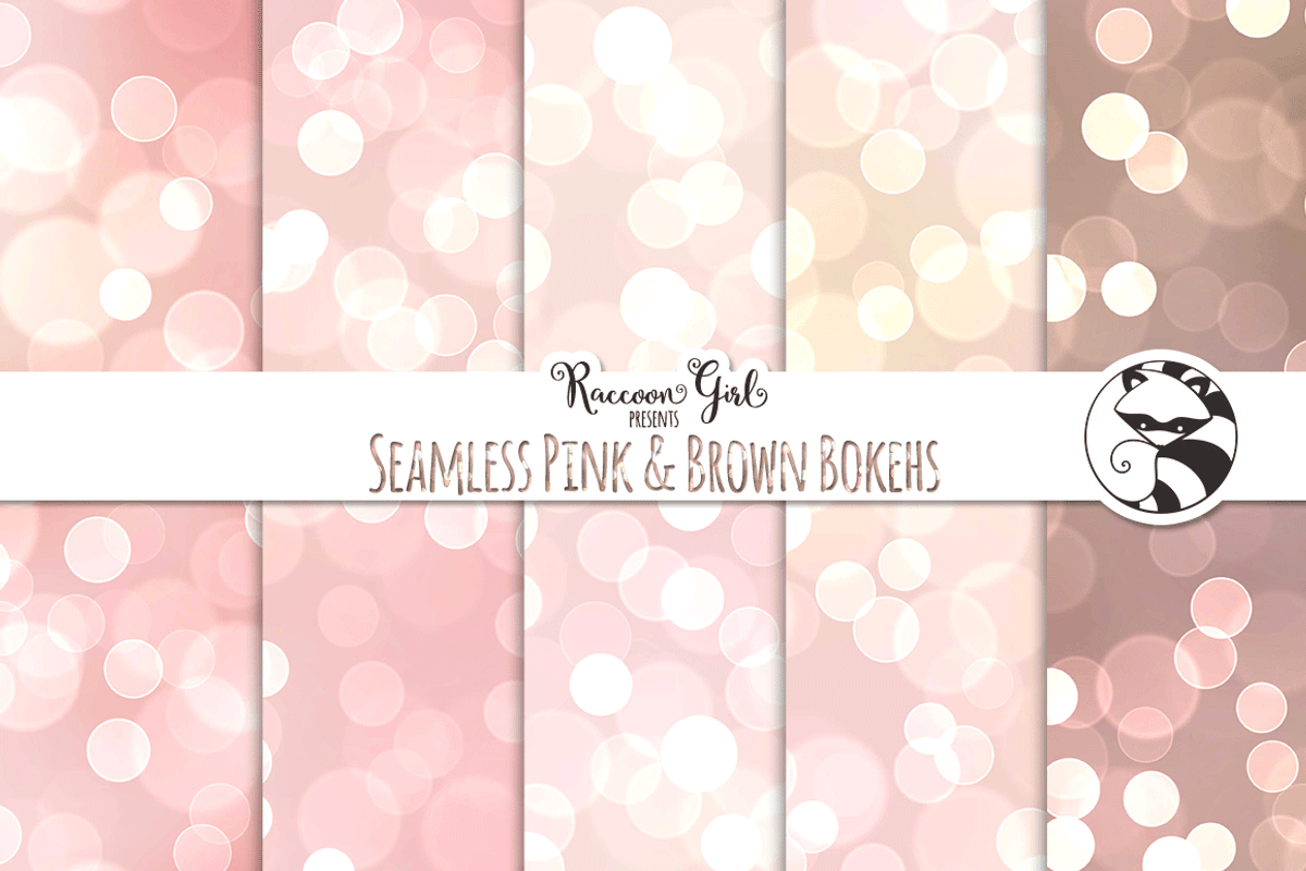 Seamless Pink & Brown Bokehs preview 2