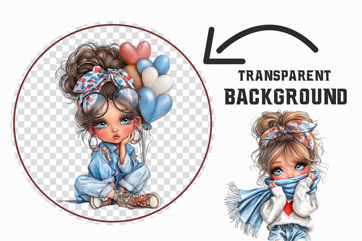 Watercolor Romantic Girl Clipart, an Illustration by Libby Wishes (Photo 5 of 7)
