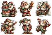 Whimsical Santa Clipart, an Illustration by Daily.Designs (Thumbnail 4 of 5)