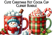 Cute Christmas Hot Cocoa Cup Clipart, an Illustration by Pixels.Craft (Thumbnail 1 of 6)