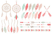 Mint & Coral Dreamcatcher Clipart, an Illustration by Amanda Ilkov (Thumbnail 4 of 4)