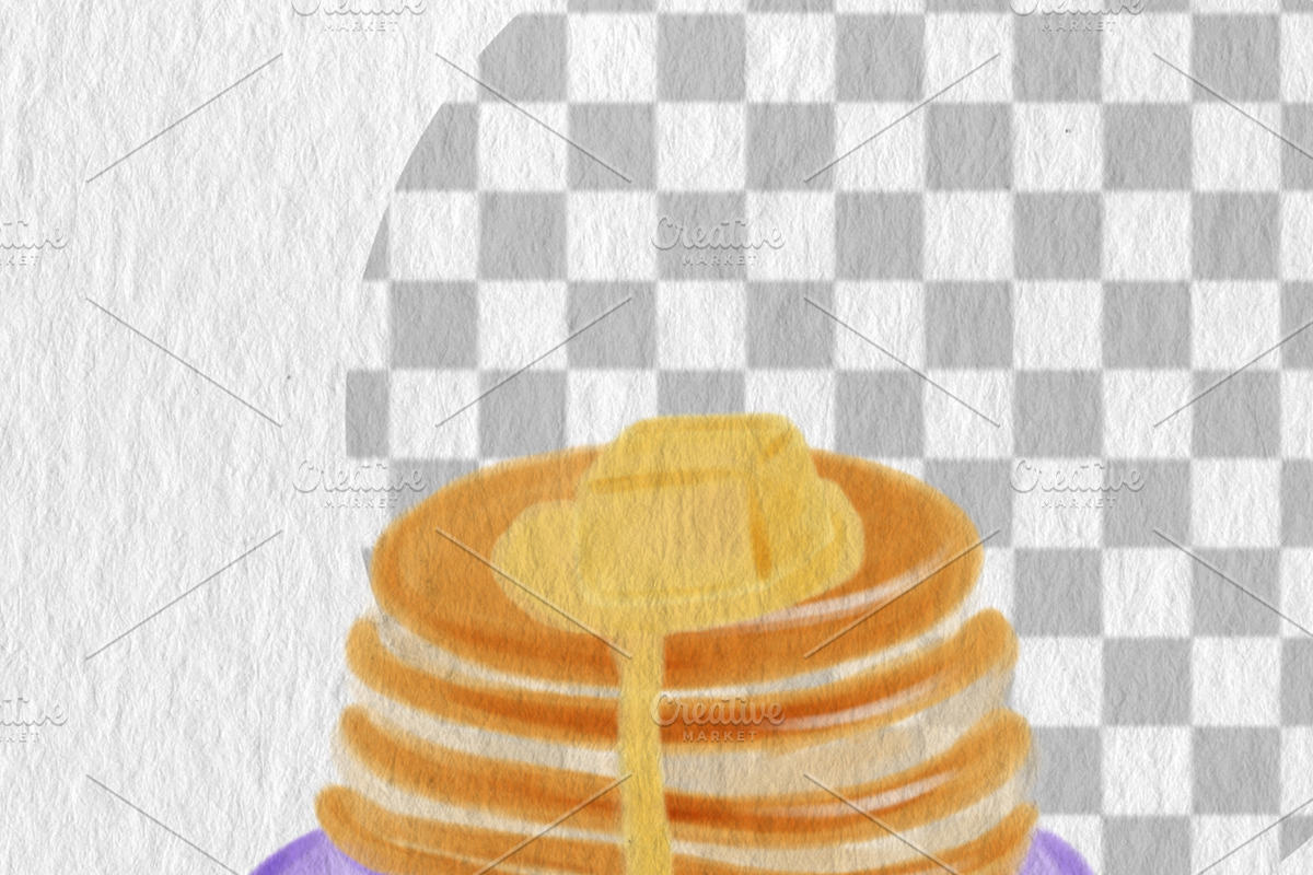 Breakfast WATERCOLOUR clipart pack, a Decorative Illustration by Oleksandra Illustrates (Photo 4 of 27)