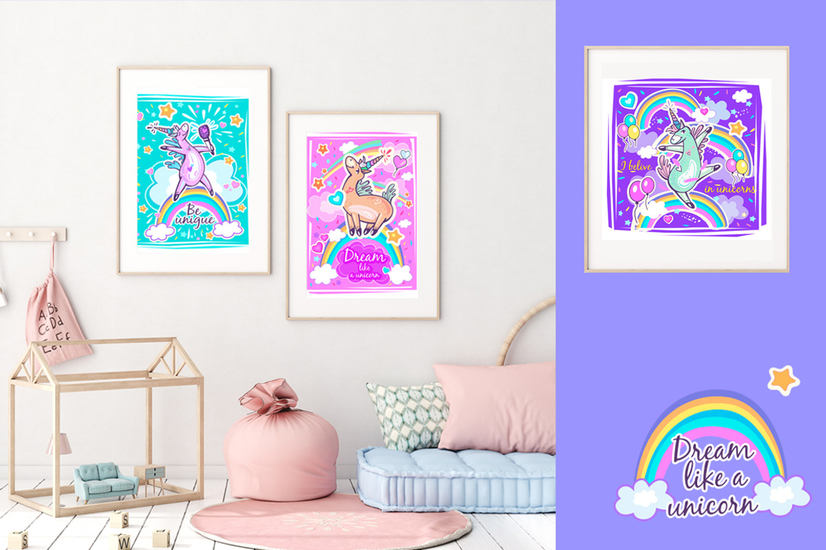 Cute Unicorns Clipart, a Pattern Graphic by ViktoriaARTprint (Photo 13 of 13)