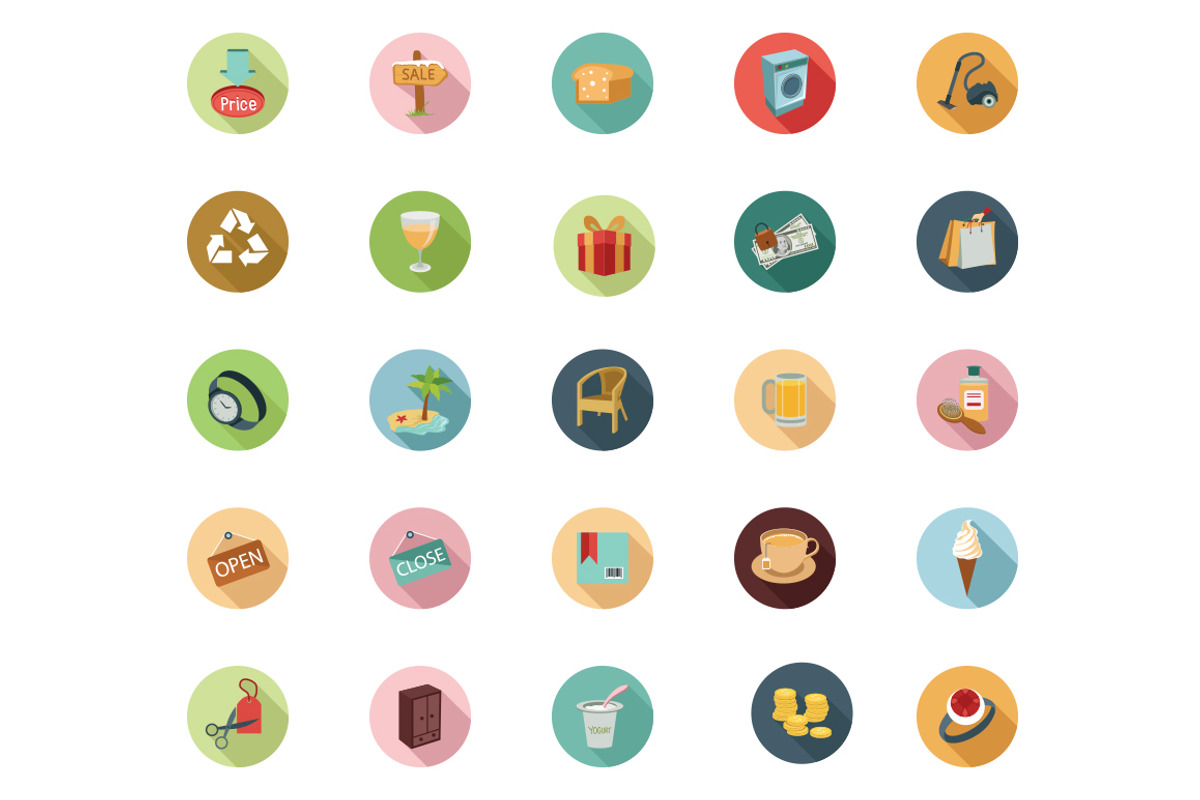 100+ Shopping Flat Vector Icons, an Emoji Icon by Creative Stall (Photo 4 of 5)
