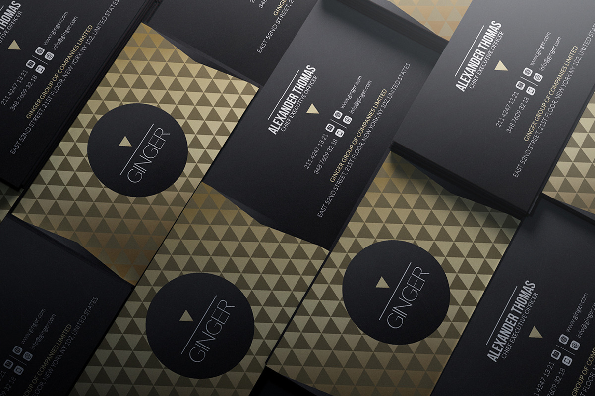 50 Golden Business Cards Bundle, a Business Card Template by Marvel (Photo 46 of 51)