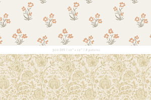 French Country Floral Pattern Bundle