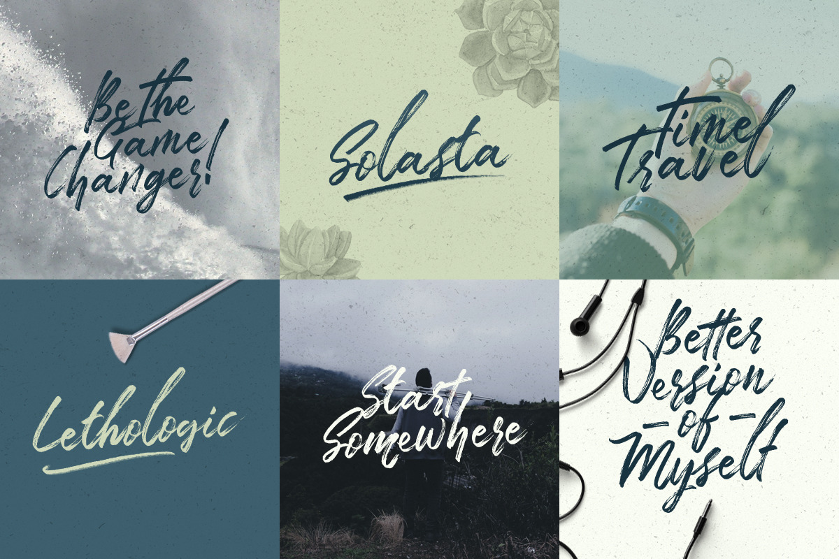 TakeEasy Brush Font, a Script Font by Letterhend Studio (Photo 11 of 17)