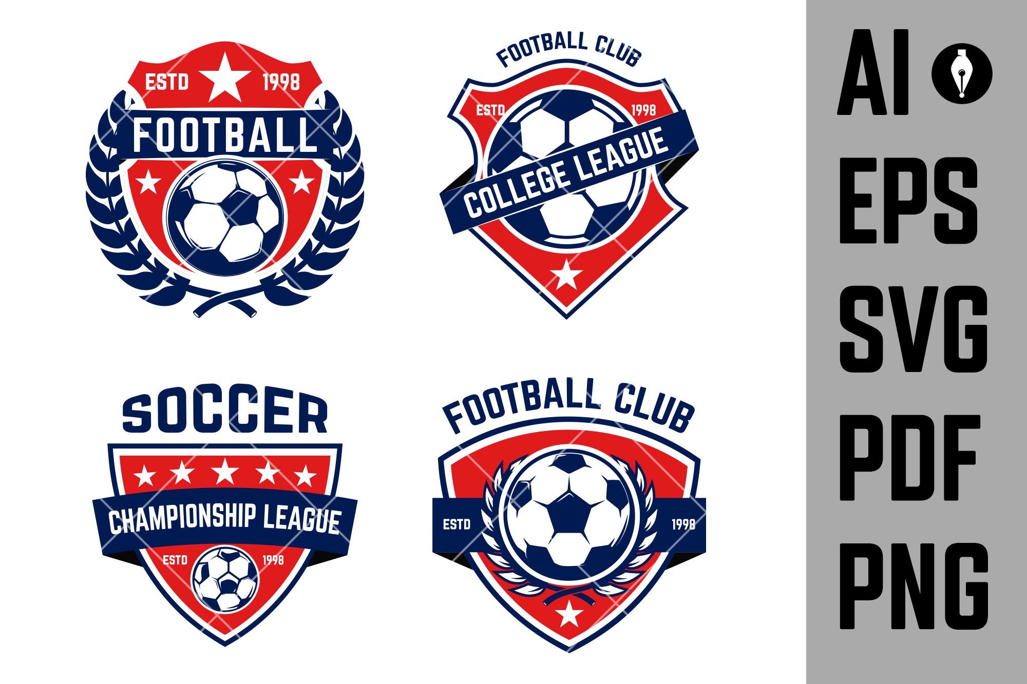 Set of soccer, football emblems., an Object Graphic by Vectorhight