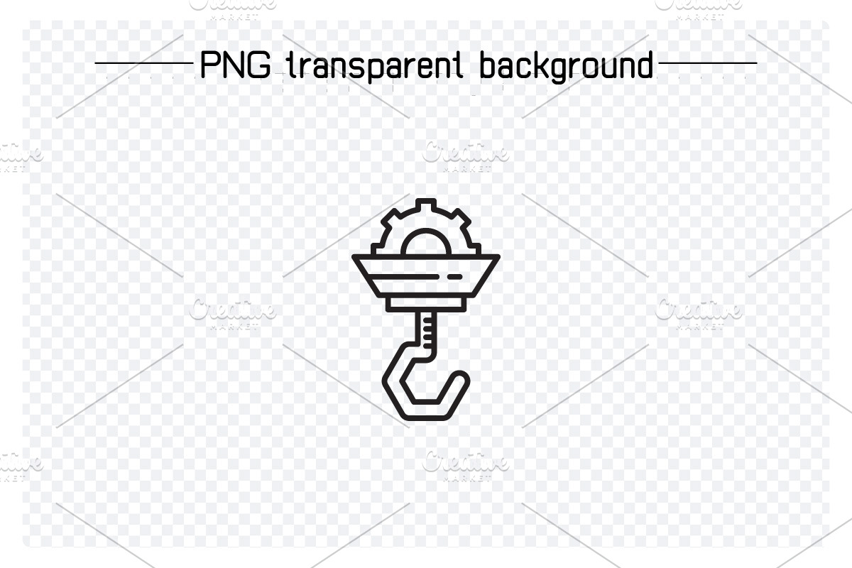 Industrial Crane Hook Icons, an Outline Icon by Designfour (Photo 3 of 7)