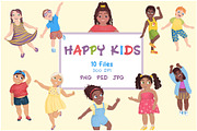 Happy Kids, a Person Illustration by YuNa (Thumbnail 1 of 6)