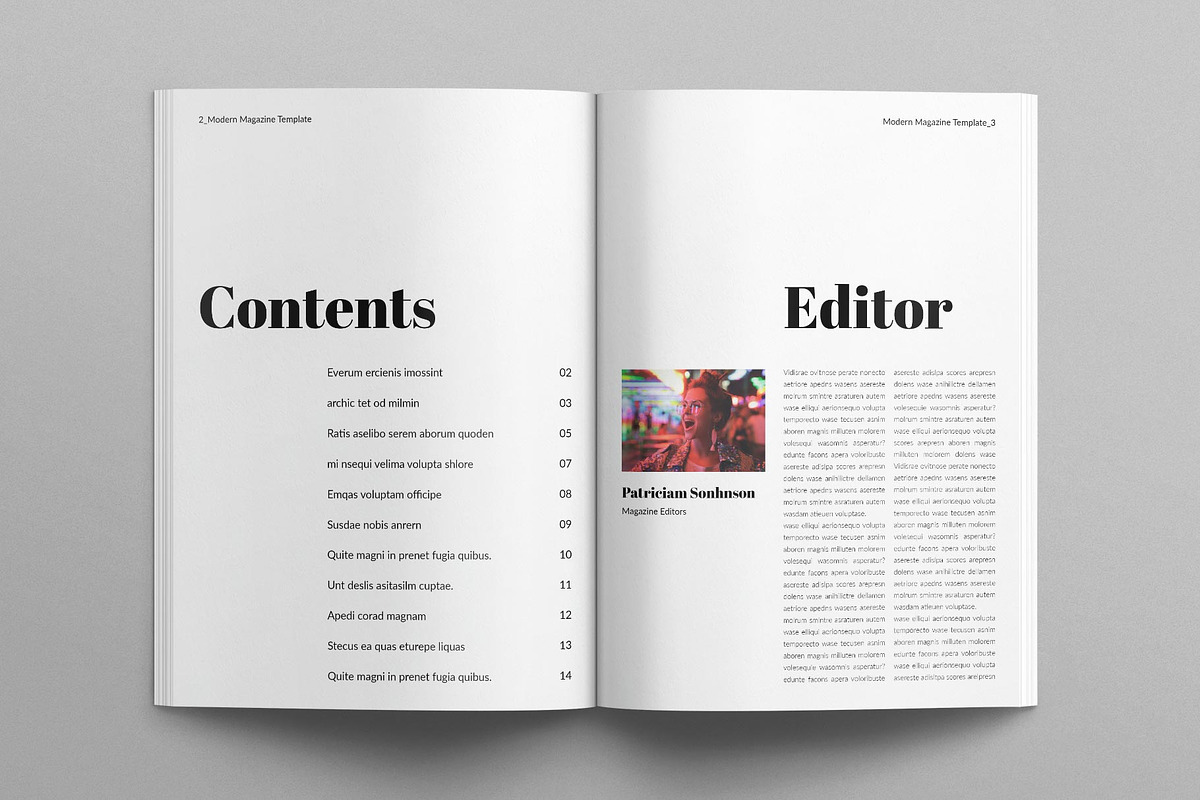 Modern Magazine Template, a Magazine Template by E-Type (Photo 4 of 7)