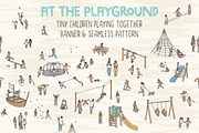 Tiny Children At The Playground, a Person Illustration by Franzi draws (Thumbnail 1 of 2)