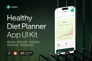 LifeFit - Diet Planner App UI Kit, an UI Kit Template by Rafiq | YDN