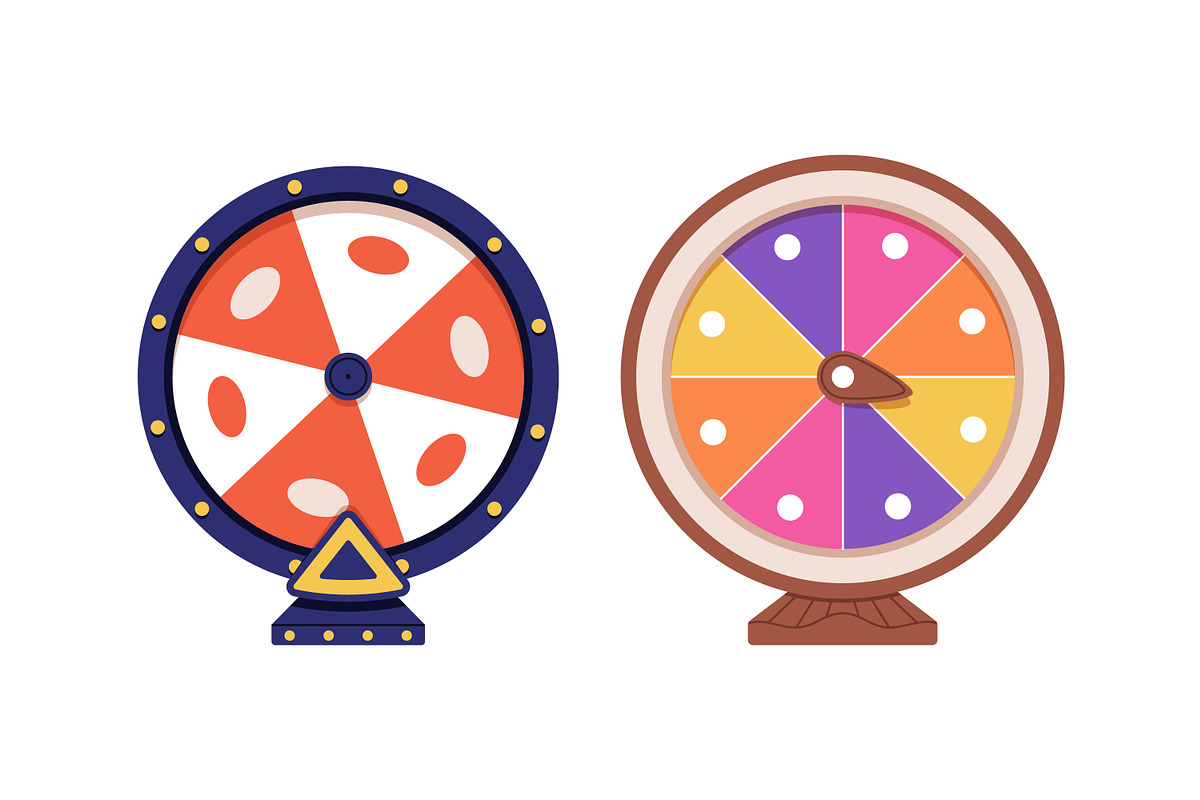Fortune wheels, lucky roulettes set, an Object Illustration by Good Studio (Photo 2 of 7)
