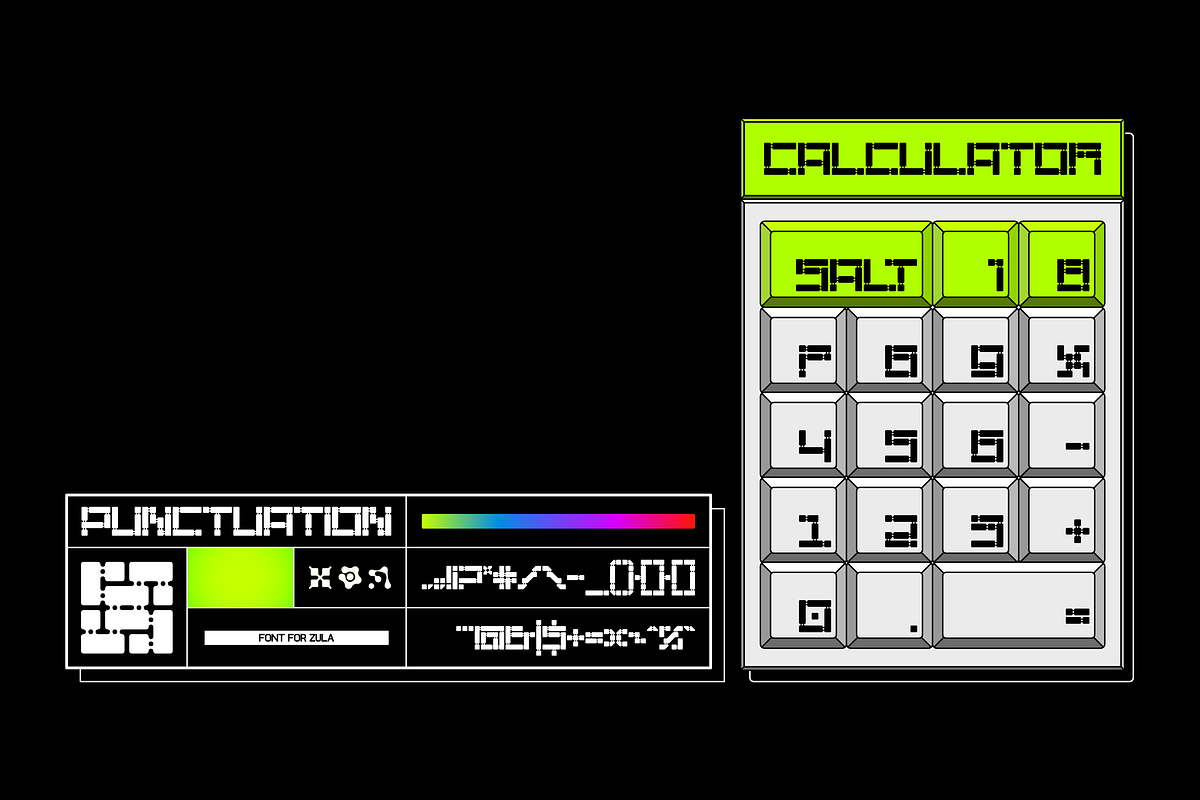 BOXY MONOSPACE FUTURISTIC FONT, a Symbol Font by Font For Zula™ (Photo 4 of 11)