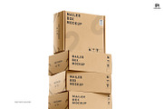 Square Kraft Mailer Box Mockup Set, a Packaging Mockup by pixelmock (Thumbnail 16 of 19)