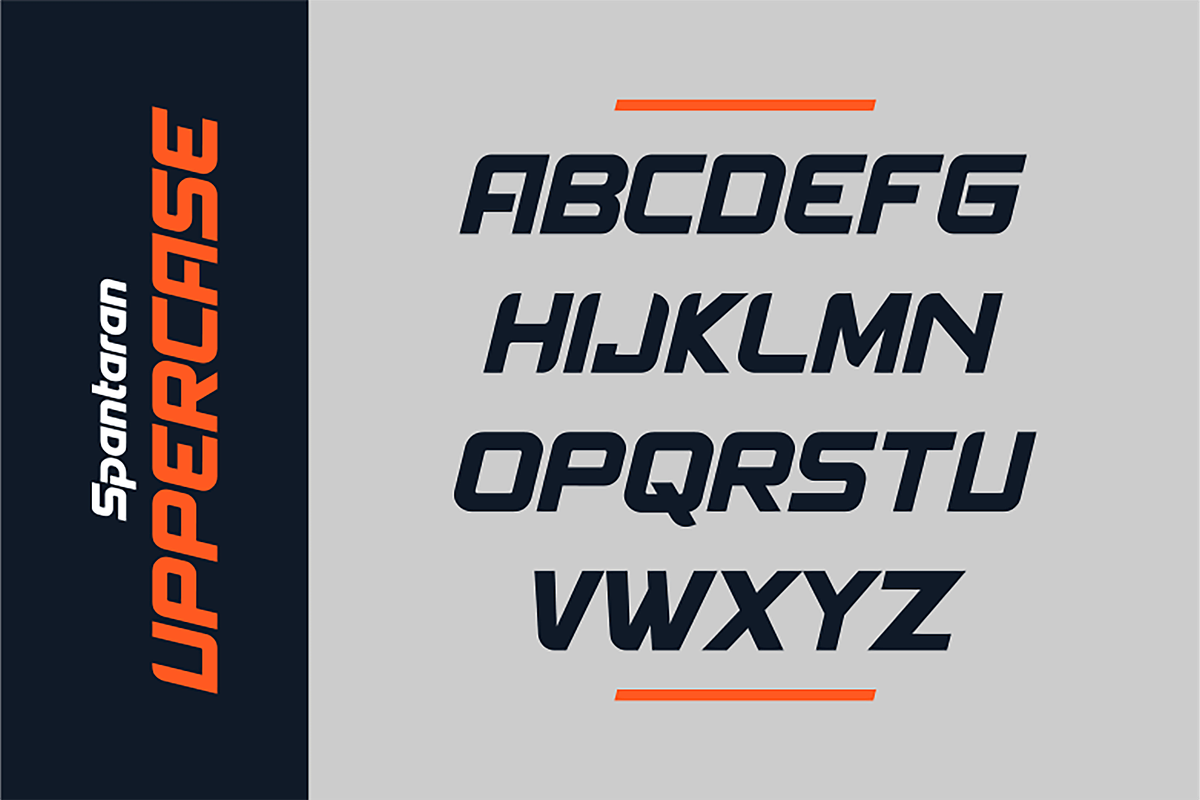 Spantaran – A Sporty Display Typefac, a Sans Serif Font by NURF Designs (Photo 3 of 4)