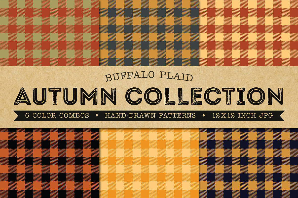 Buffalo Plaid Pattern Digital Paper, a Pattern Graphic by One Twenty Studio (Photo 1 of 3)