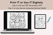 30 Cute Cat Coloring Book for Adults, an Animal Illustration by LA Design (Thumbnail 8 of 10)
