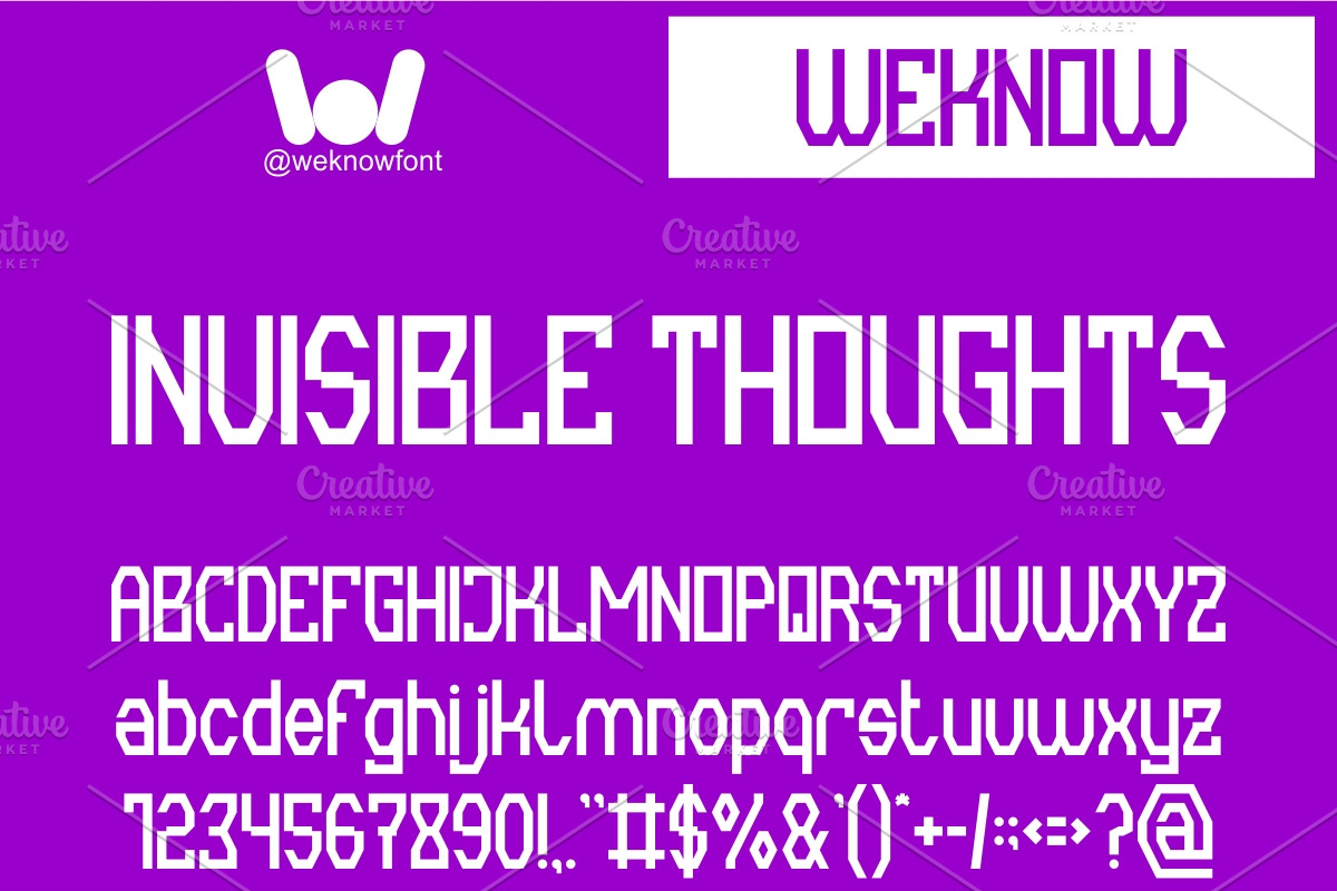 Invisible Thoughts font, a Font by weknow (Photo 1 of 8)