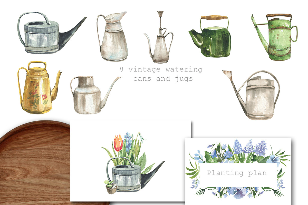My garden. Watercolor set, an Illustration by Love Watercolor Store (Photo 3 of 13)