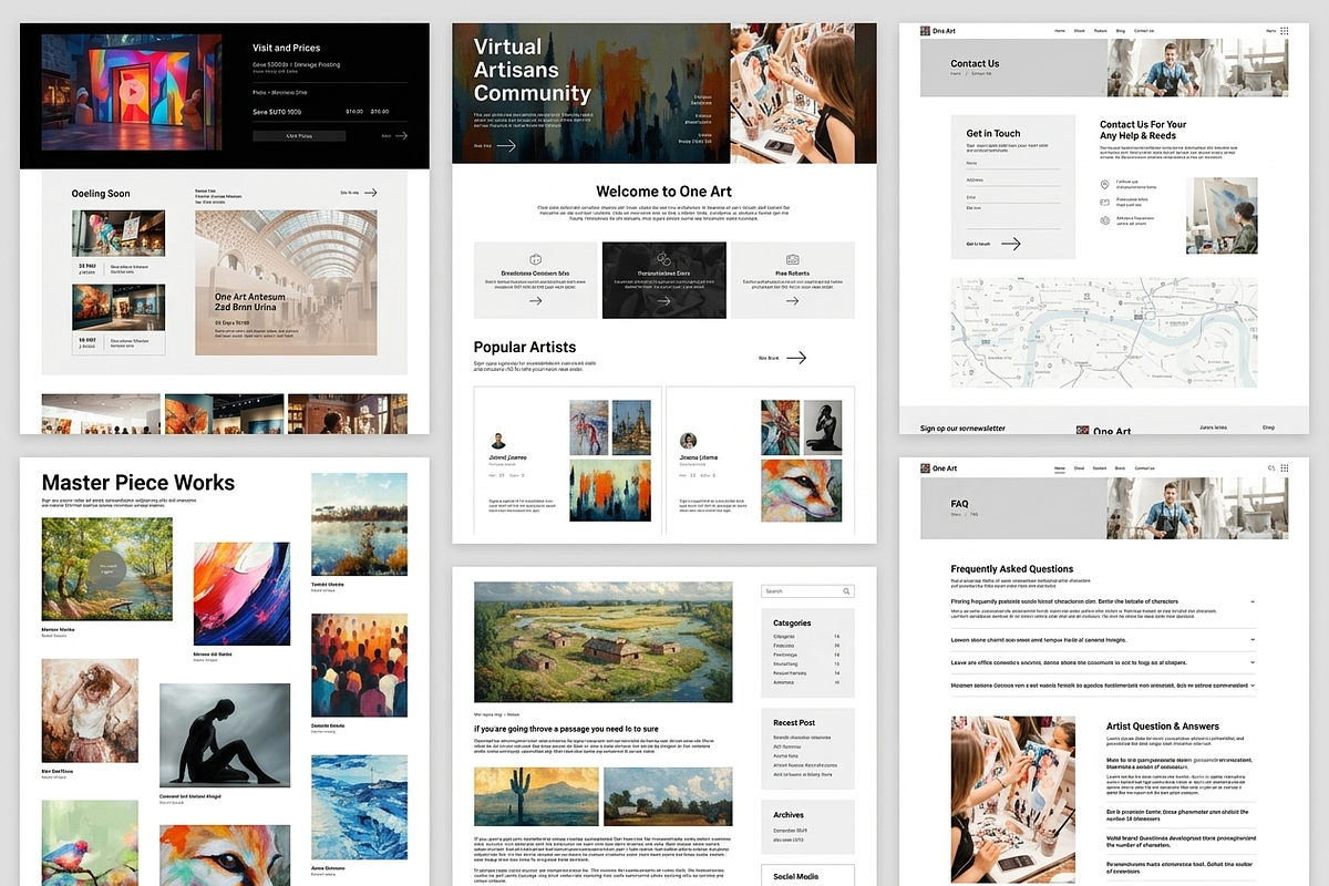 One Art - Artist WordPress Theme, a WordPress Template by ThemesRain (Photo 2 of 3)