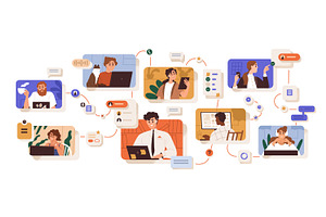 Team communication at work concept, a Person Illustration by Good Studio