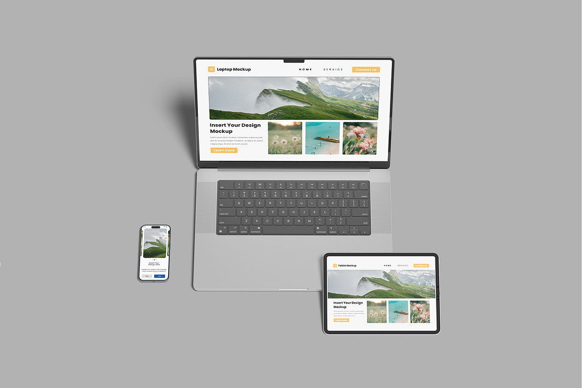 Realistic Multi Device Mockup, a Device Mockup by rizalamora (Photo 6 of 11)