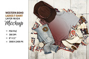 Western Country Boho T-Shirt  Mockup, a Shirt Mockup by HaywireMedia & Mockups (Thumbnail 3 of 4)