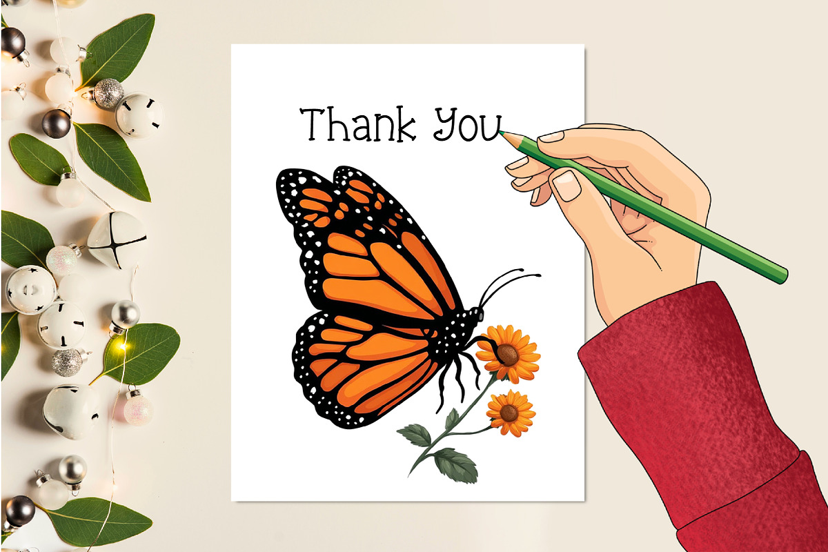 Whimsical Summer Monarch Butterflies, an Animal Illustration by Creative Art (Photo 7 of 8)