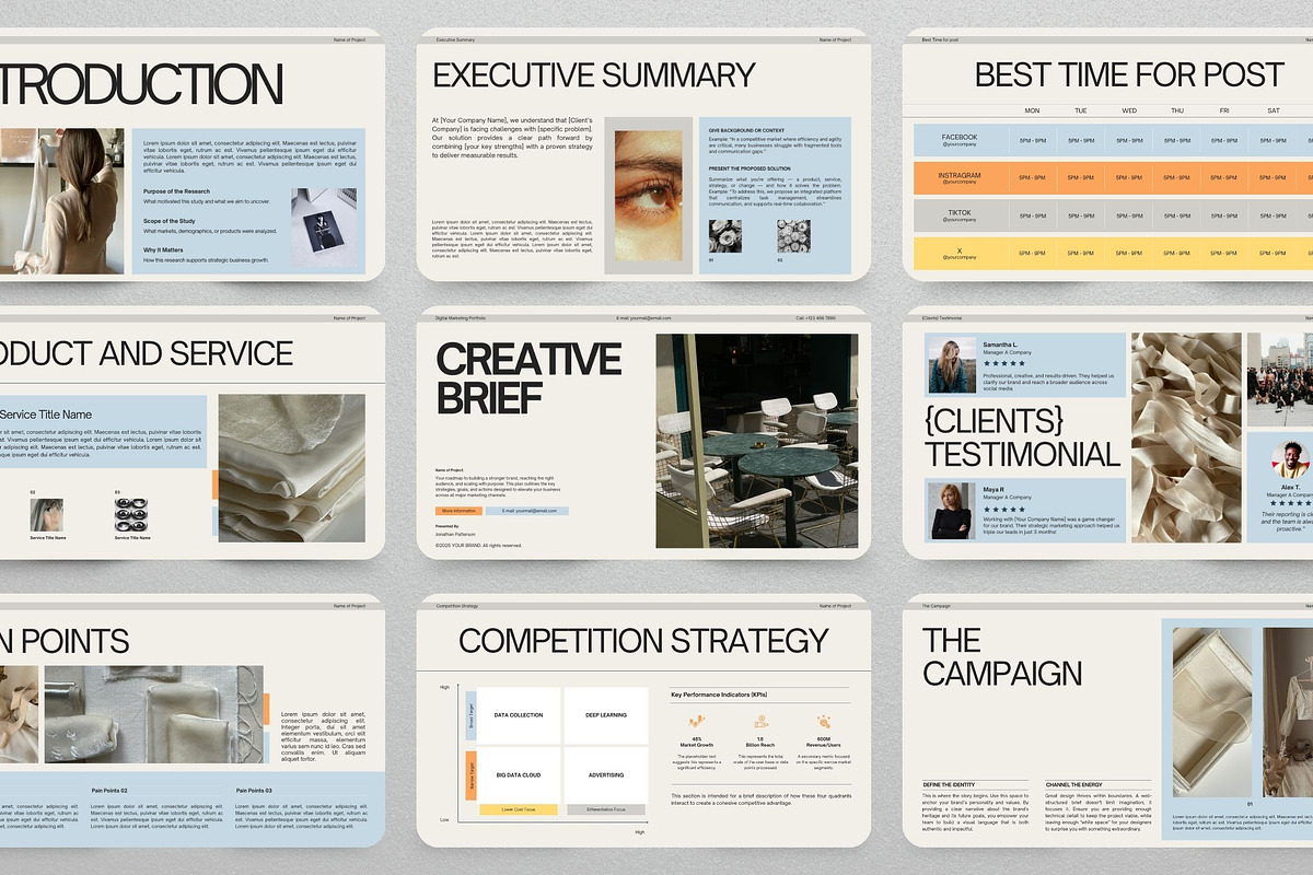 Marketing Research & Strategy Deck, a Presentation Template by Pani Temp. (Photo 2 of 13)