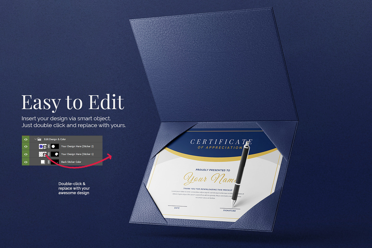 A4 Certificate with Case Mockup Set, a Books & Magazine Mockup by Remnand Studio (Photo 3 of 11)