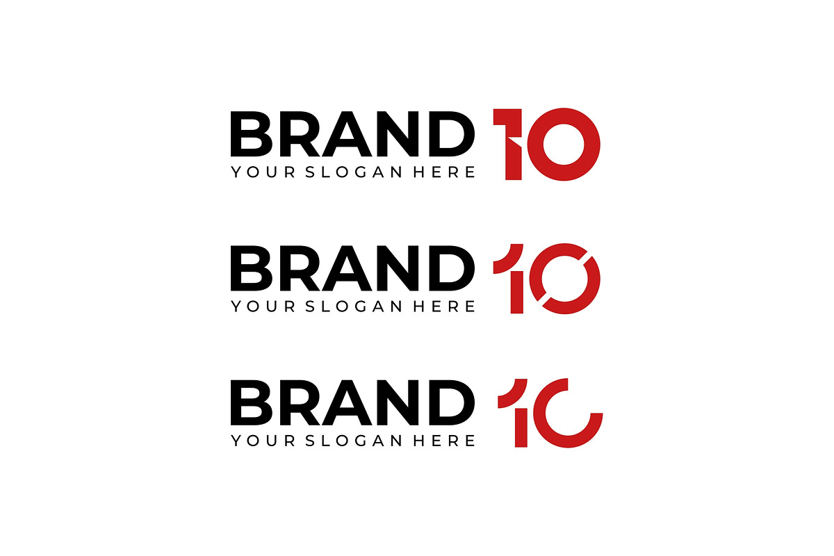 Number 10 Modern Logo, a Branding & Logo Template by sore.studios