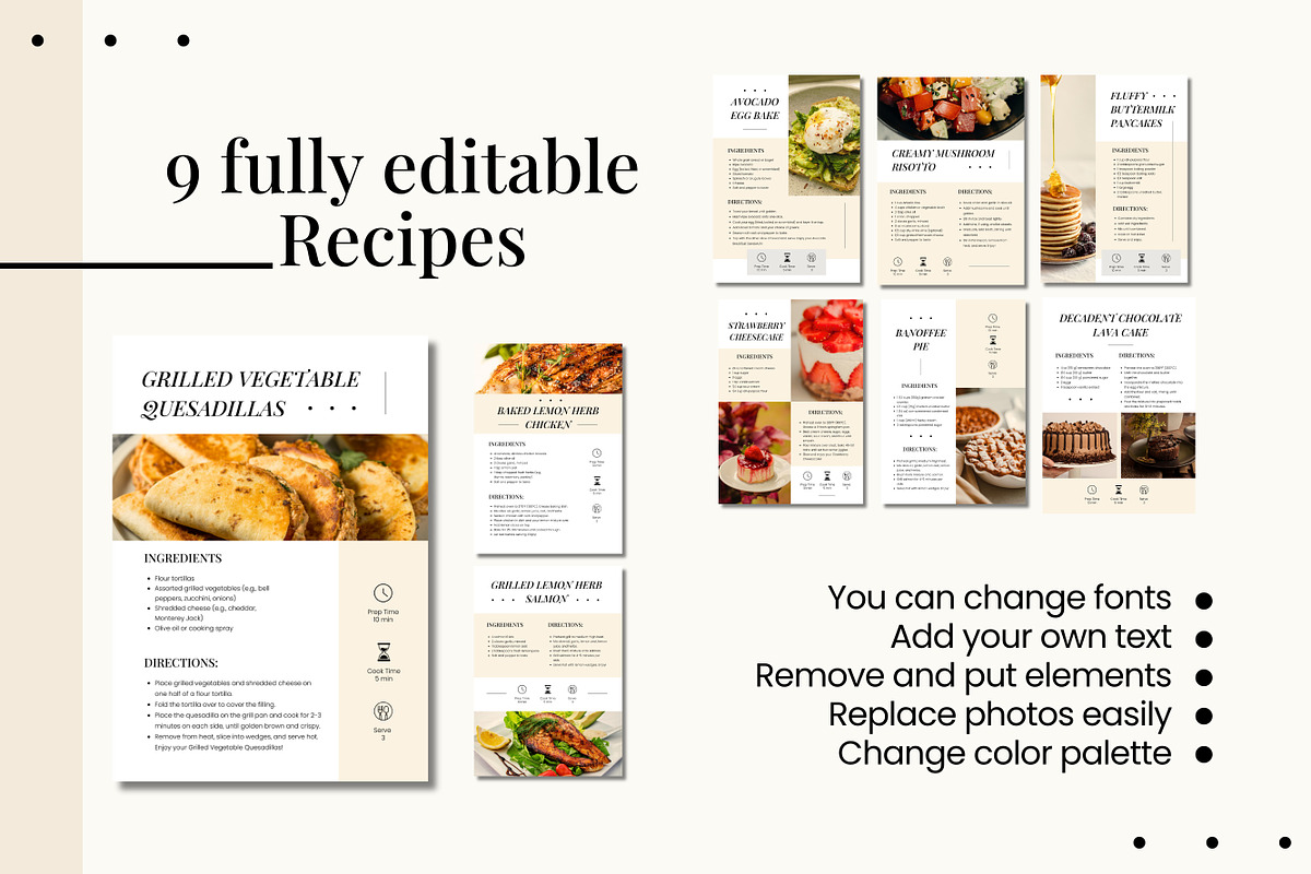 26 Pages Cookbook Canva Template, a Design Template by TemplateCastleStore (Photo 7 of 12)