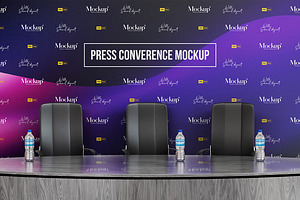 Backdrop Press Conference Mockup