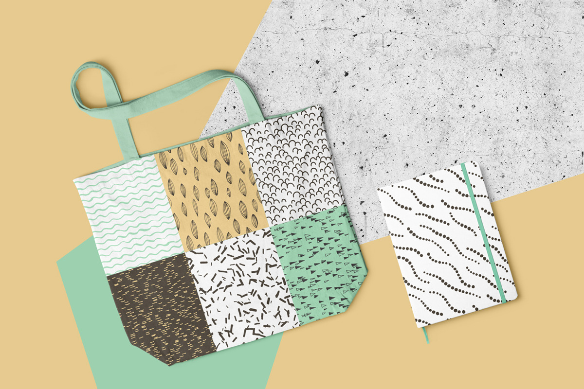 10 Seamless Hand Drawn Patterns v.3 preview 2