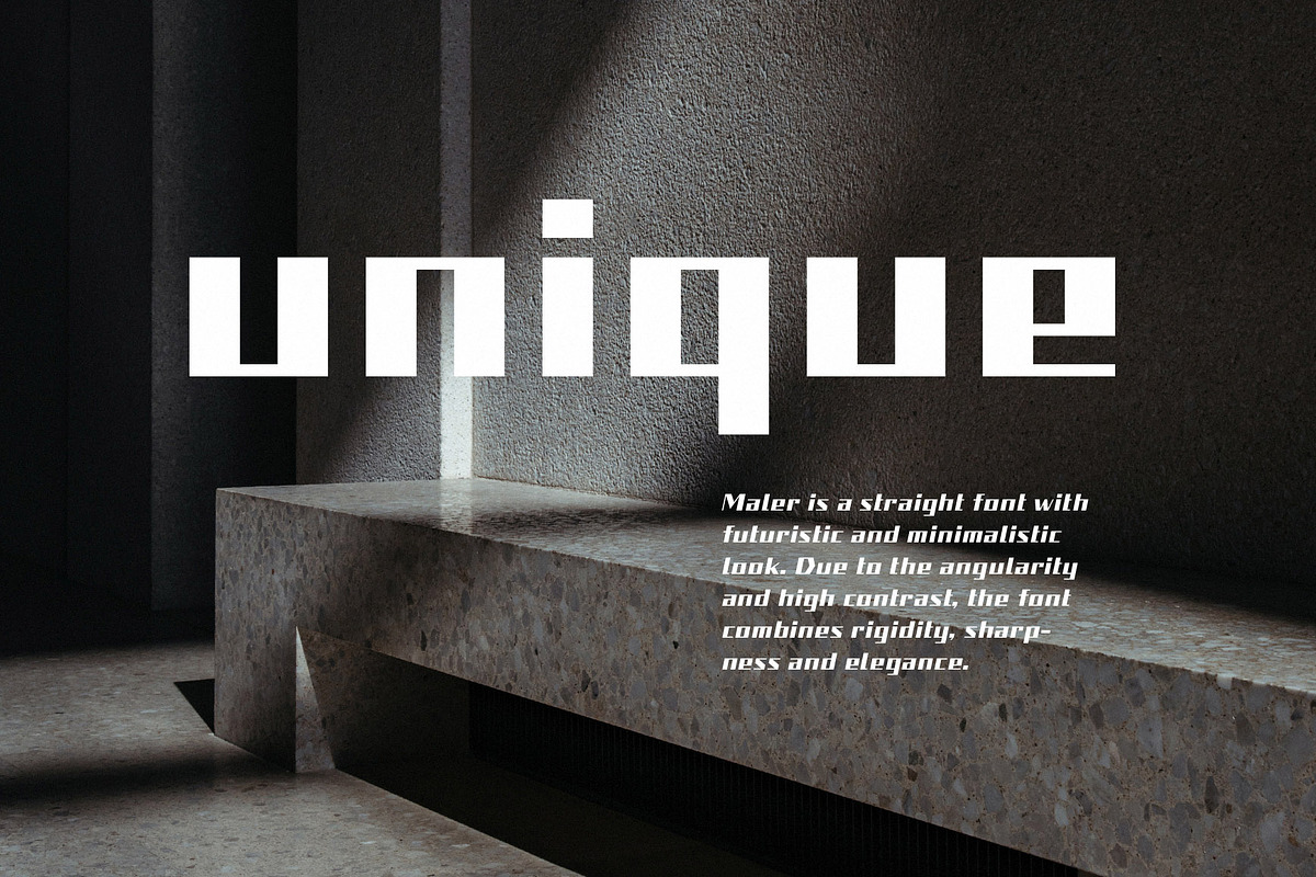 Maler - Straight Font preview 2