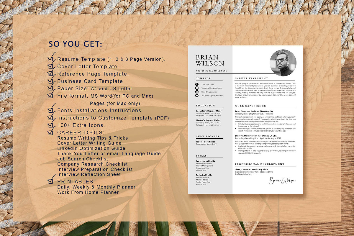 Professional Resume Template Pack, a Resume Template by VictoriousVita (Photo 7 of 8)