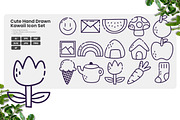 Cute Kawaii Doodle Icon Pack, an Outline Icon by erifqizeicon (Thumbnail 1 of 3)