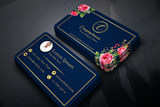 Business Card With Floral Touch, a Business Card Template by Design with Qurat (Thumbnail 1 of 2)