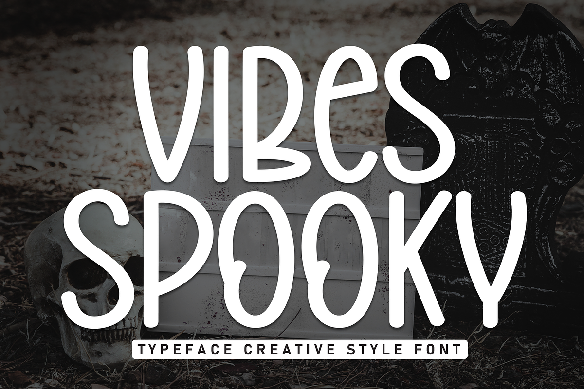 Vibees Spooky | Script Font, a Script Font by Scratchones (Photo 1 of 8)