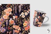 Japanese Floral Embroidery Pattern, a Pattern Graphic by Creative Store (Thumbnail 2 of 5)