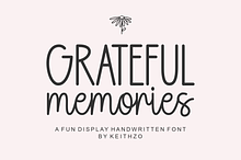 Grateful Memories - Whimsical Font