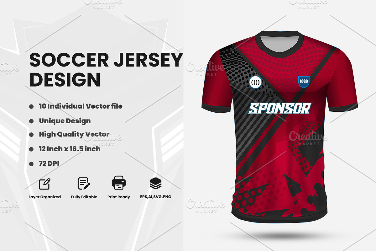 Soccer & Football Uniform Design, a Sport Illustration by samsulpassive (Photo 1 of 4)