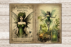 Absinthe Junk Journal Pages