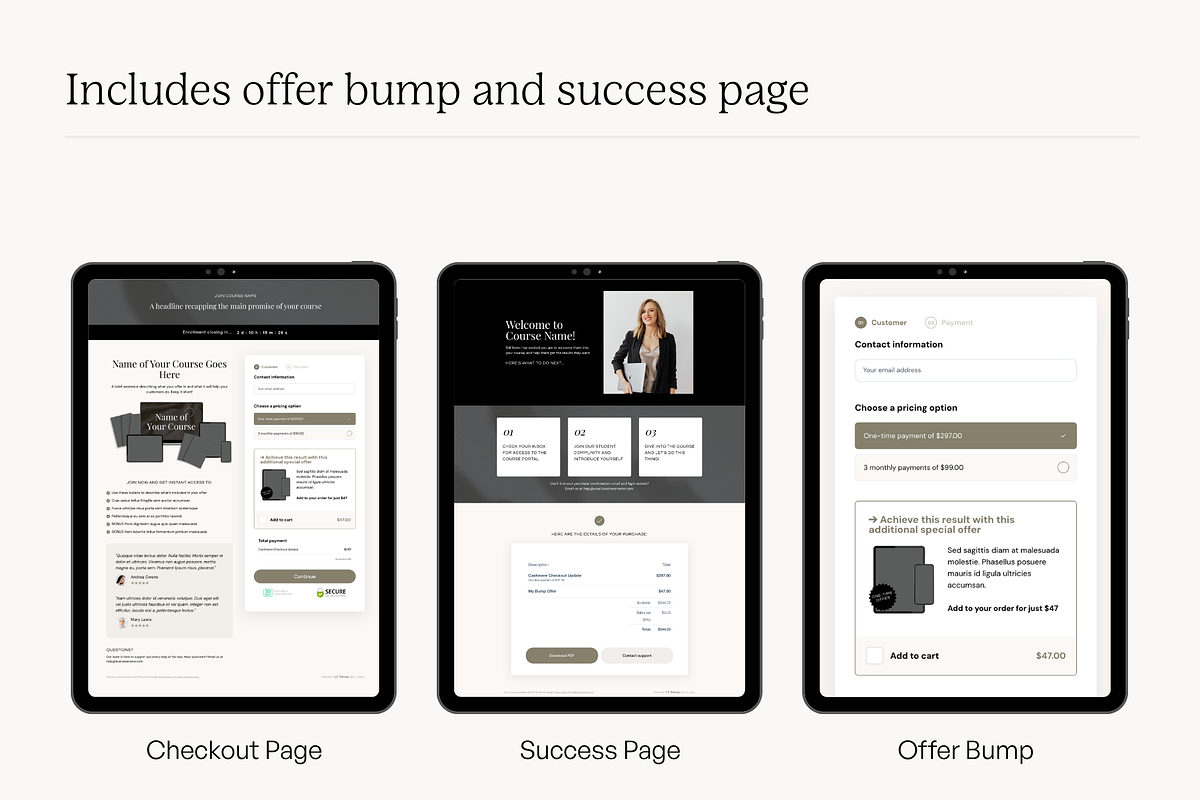 ThriveCart Checkout Template, a Landing Page Template by Pixel & Flow (Photo 3 of 7)