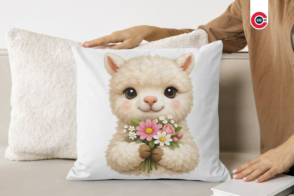 Adorable Baby Animal with Bouquets, an Animal Illustration by C-Kav (Photo 7 of 12)