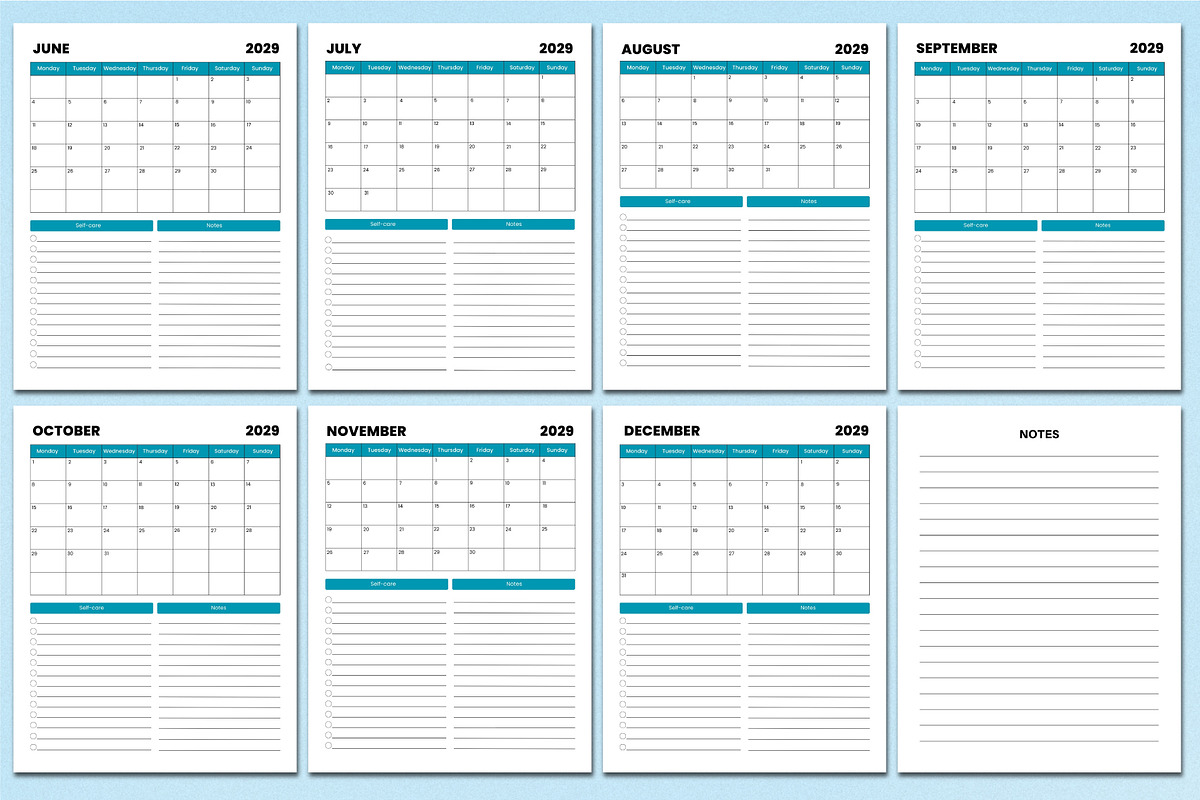 5 Year Monthly Agenda (2026–2030), a Stationery Template by Shumaya (Photo 9 of 11)